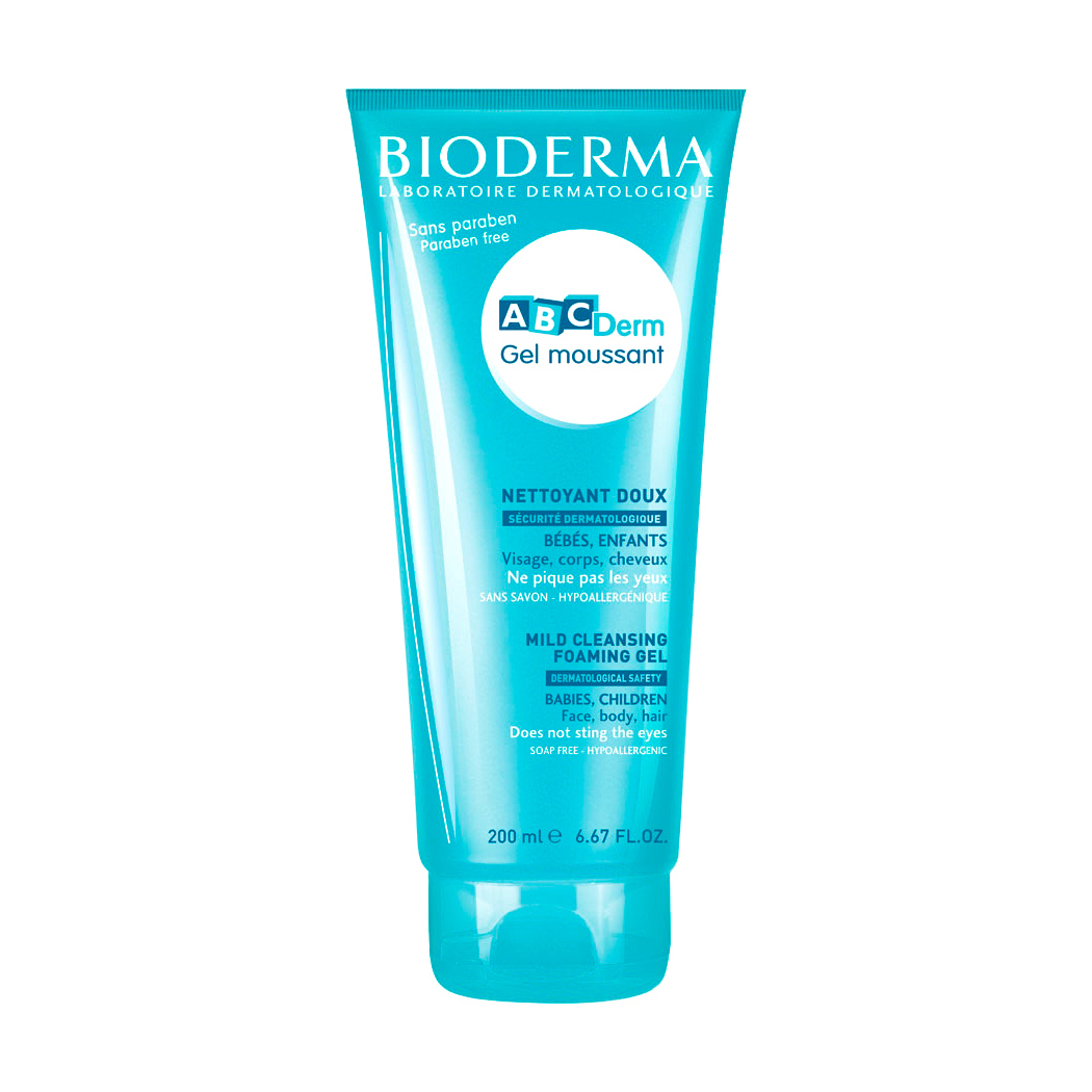 Дитячий очищувальний гель для купання Bioderma ABCDerm Mild Cleanser Foaming Gel, 200 мл